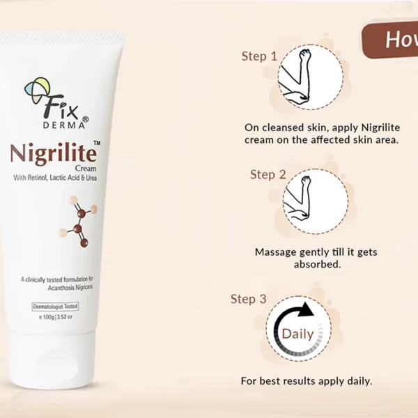 Nigrilite cream usage instructions and ingredients
